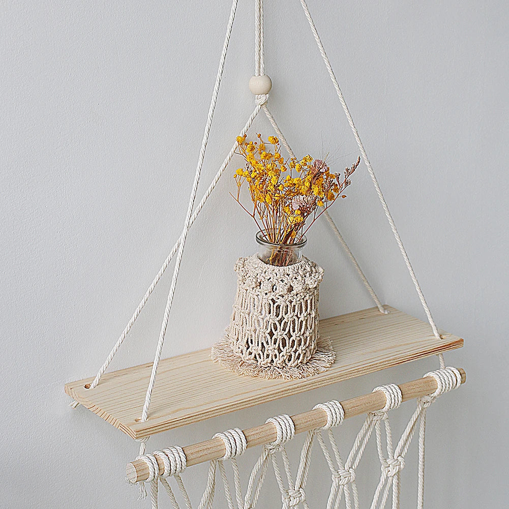 Wall Hanging Shelf Boho Home Decor