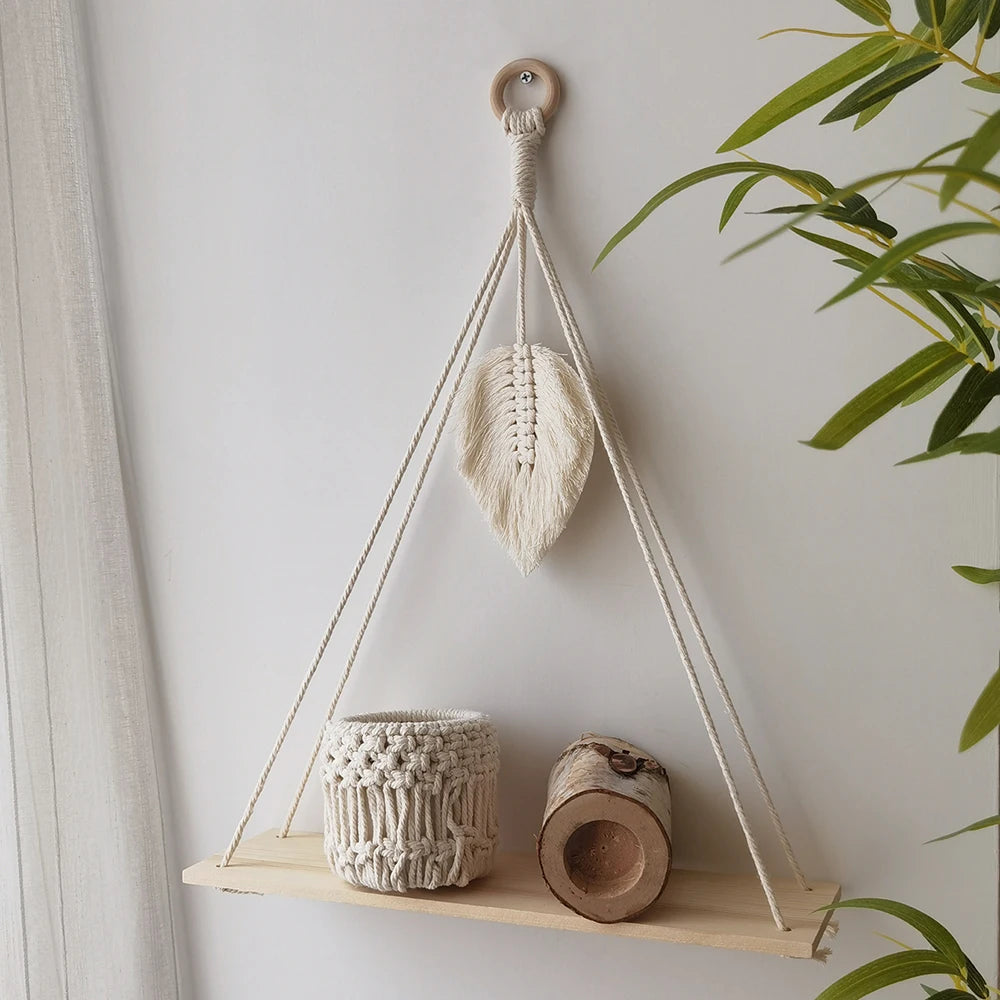 Wall Hanging Shelf Boho Home Decor