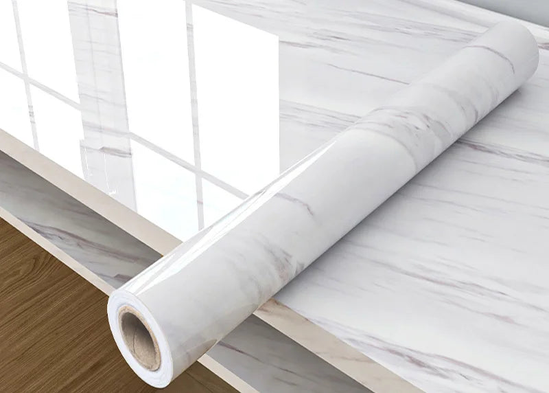 High Temperature Resistance Water & Oil Proof Marble Self-adhesive Waterproof Wallpaper Kitchen Countertop