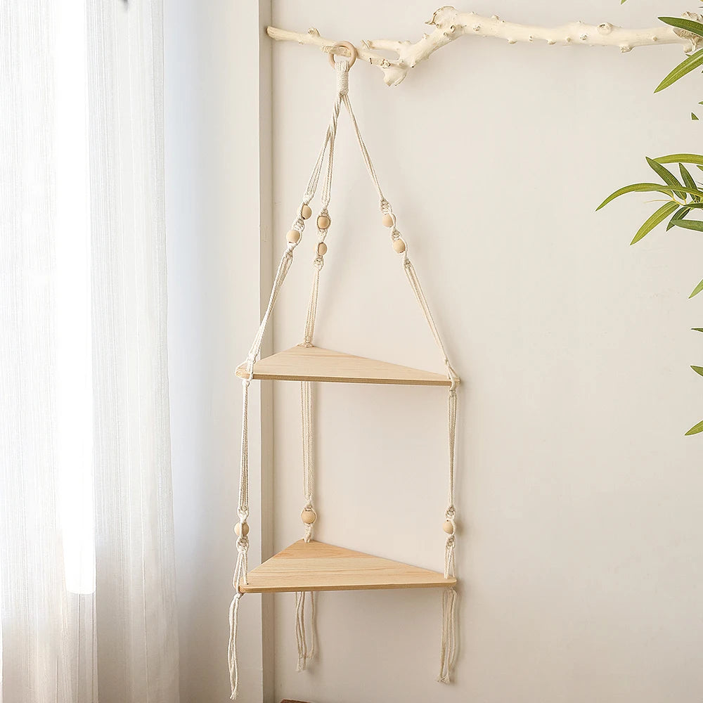 Wall Hanging Shelf Boho Home Decor