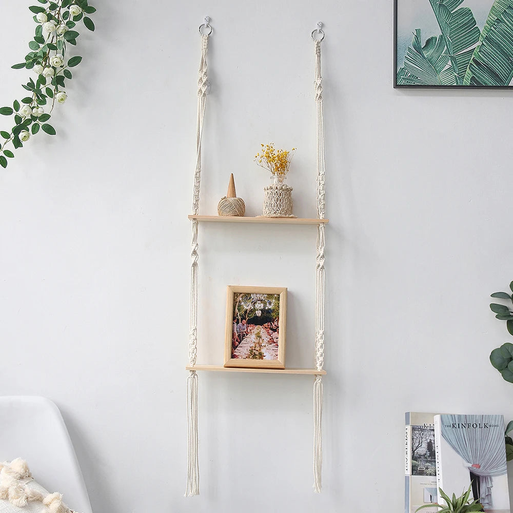Wall Hanging Shelf Boho Home Decor