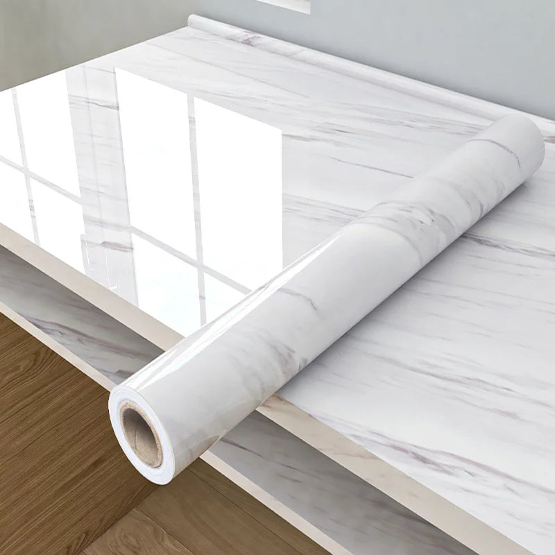 High Temperature Resistance Water & Oil Proof Marble Self-adhesive Waterproof Wallpaper Kitchen Countertop