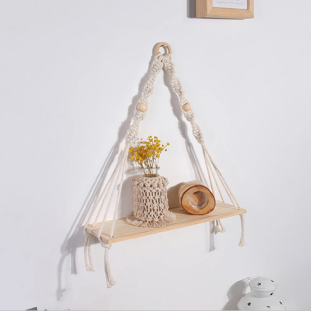 Wall Hanging Shelf Boho Home Decor
