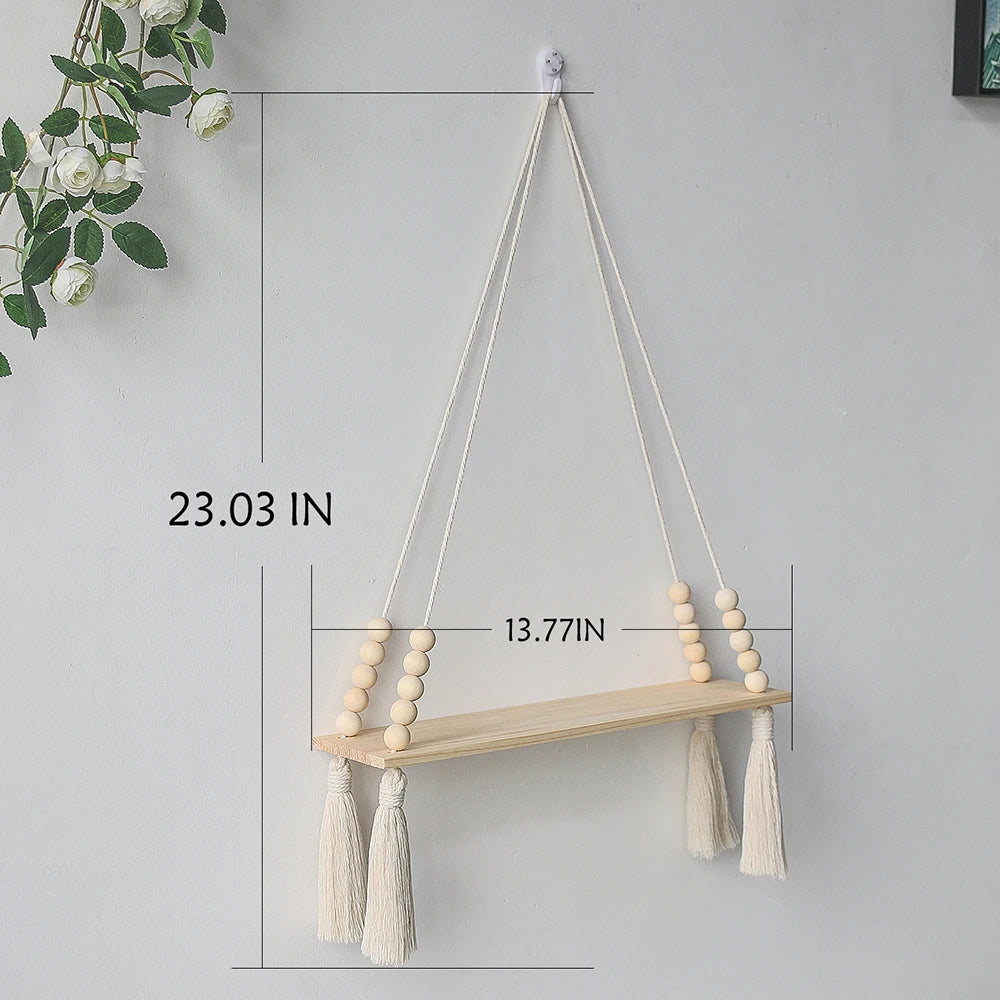 Wall Hanging Shelf Boho Home Decor
