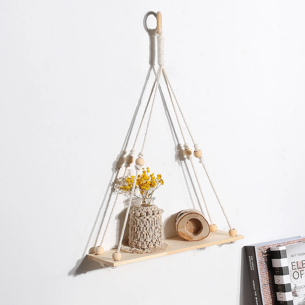 Wall Hanging Shelf Boho Home Decor