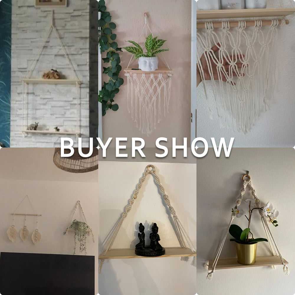 Wall Hanging Shelf Boho Home Decor