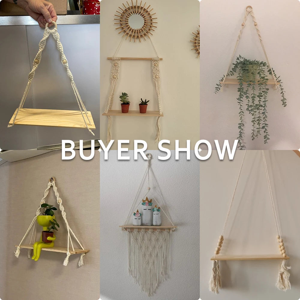 Wall Hanging Shelf Boho Home Decor