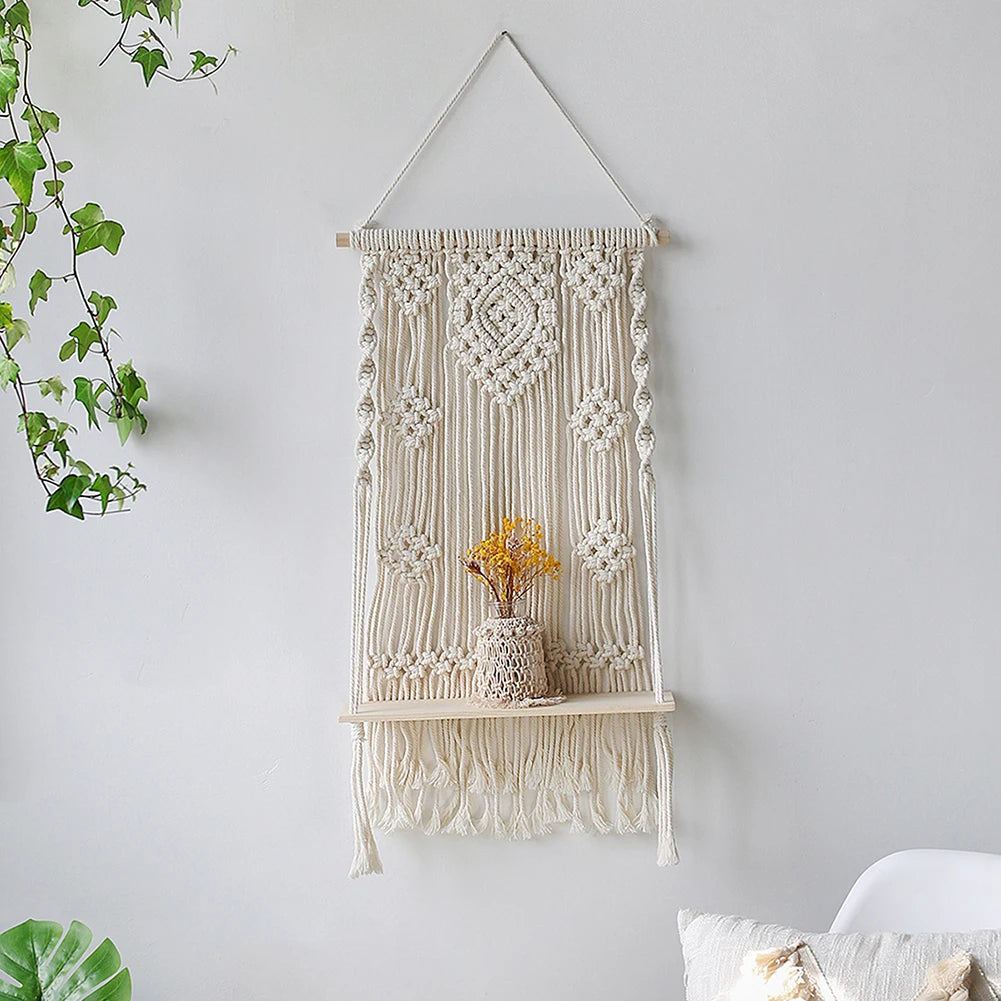 Wall Hanging Shelf Boho Home Decor