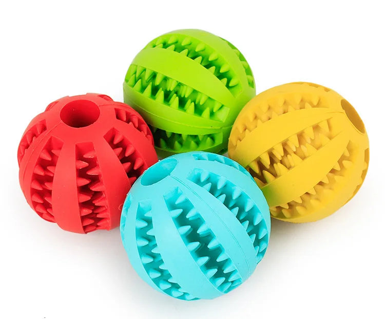 Dog Soft Interactive Elasticity Chew Ball Toy For Tooth Cleaning