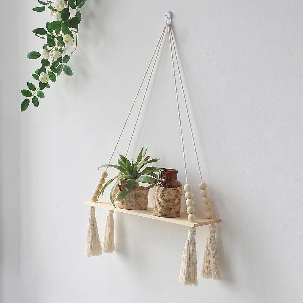 Wall Hanging Shelf Boho Home Decor