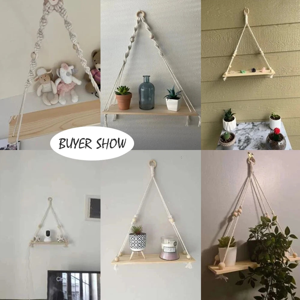 Wall Hanging Shelf Boho Home Decor