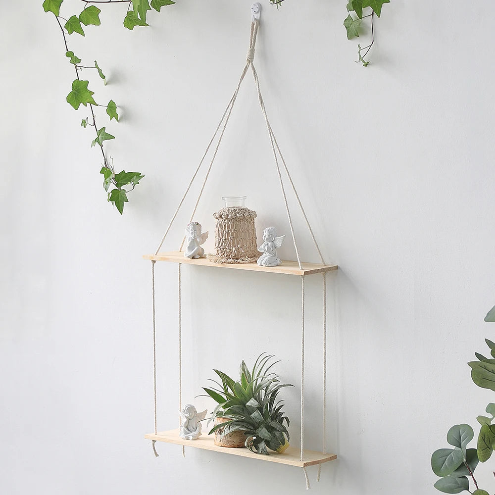 Wall Hanging Shelf Boho Home Decor