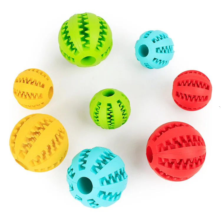 Dog Soft Interactive Elasticity Chew Ball Toy For Tooth Cleaning