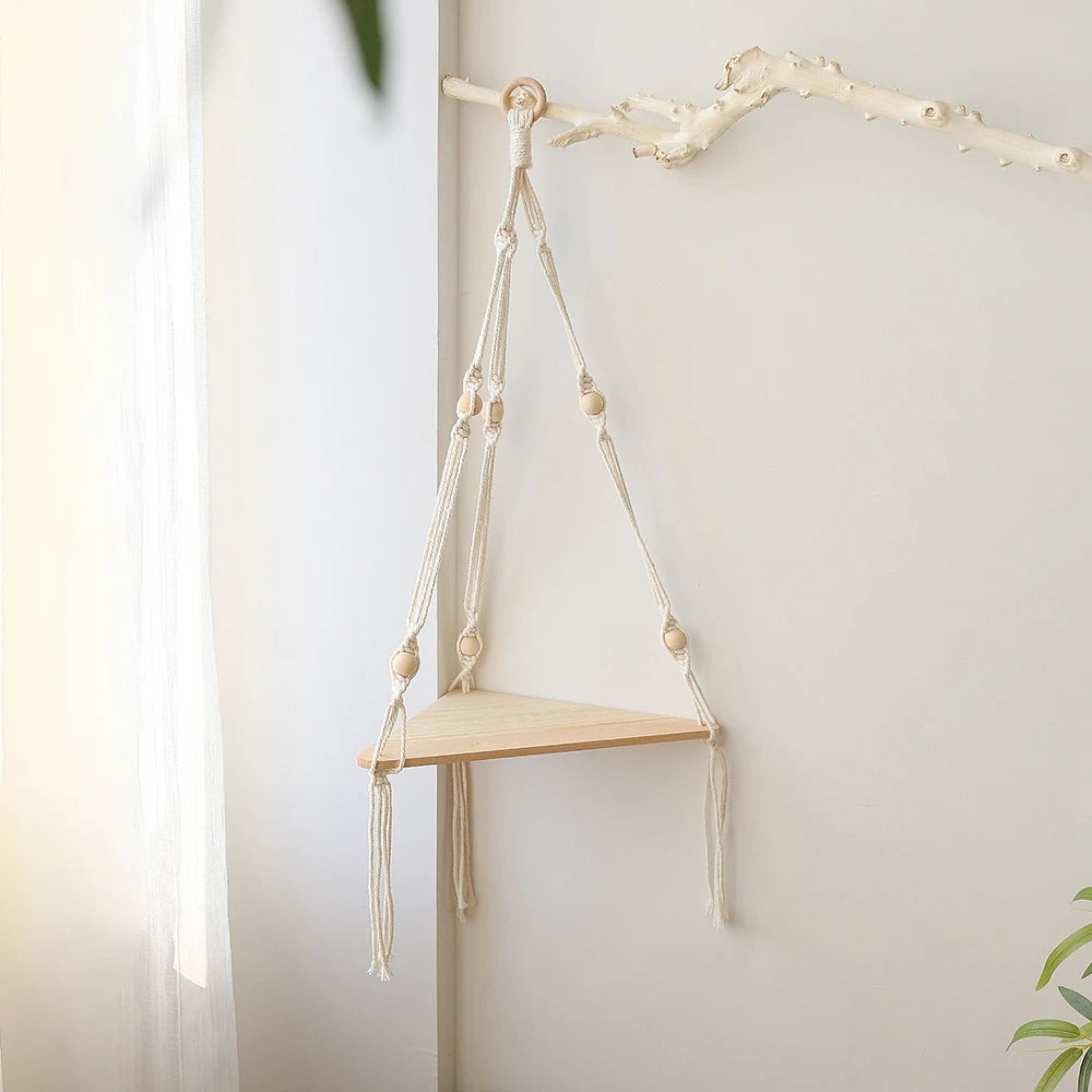 Wall Hanging Shelf Boho Home Decor