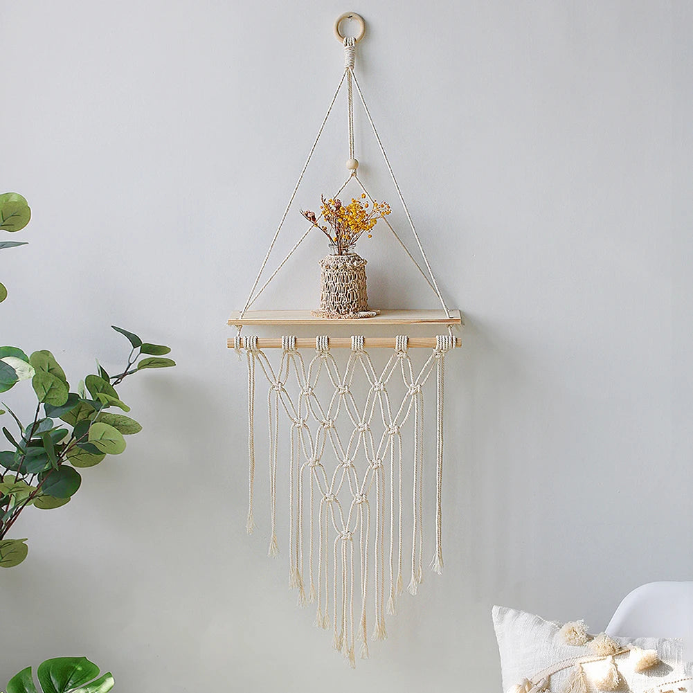 Wall Hanging Shelf Boho Home Decor