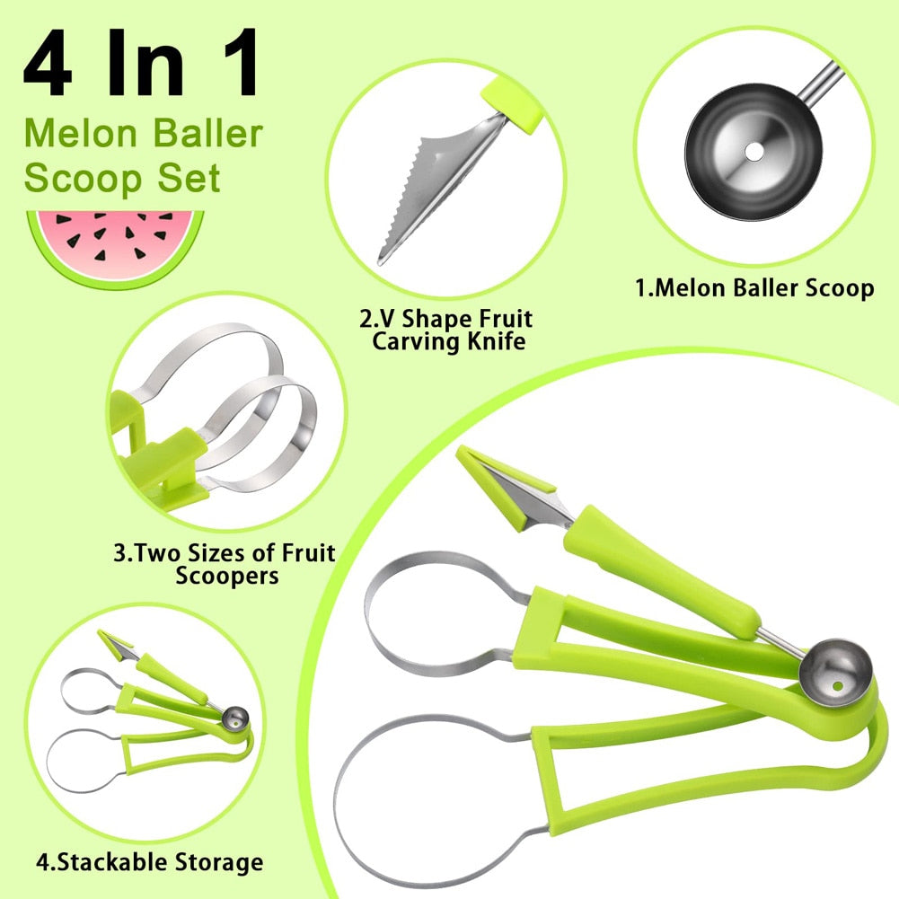 4 in 1 Fruit Cutter Scoop/Carving Knife/ Dig & Separator