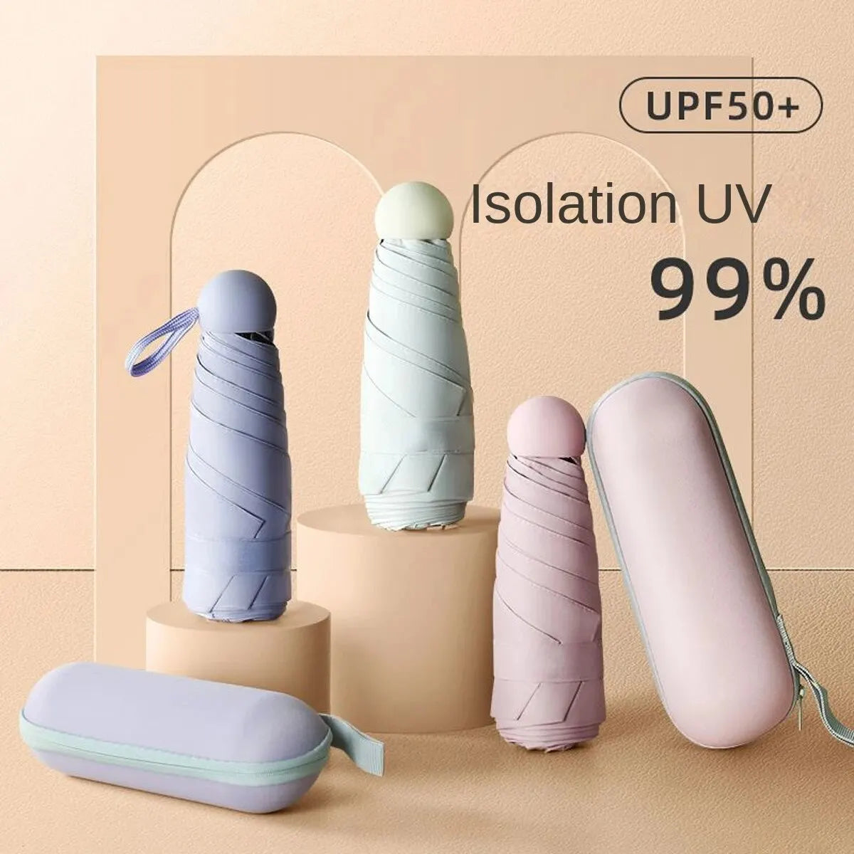 Small and Portable Capsule Umbrella & Sunshade