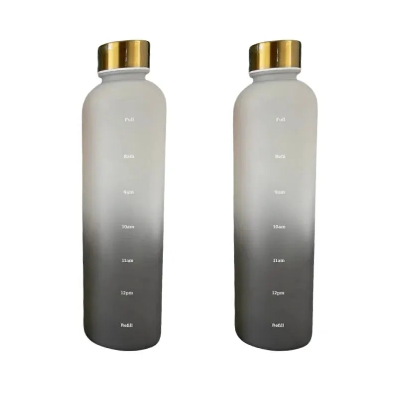 1L Motivational Reusable Leakproof BPA Free Frosted Plastic Water Bottle