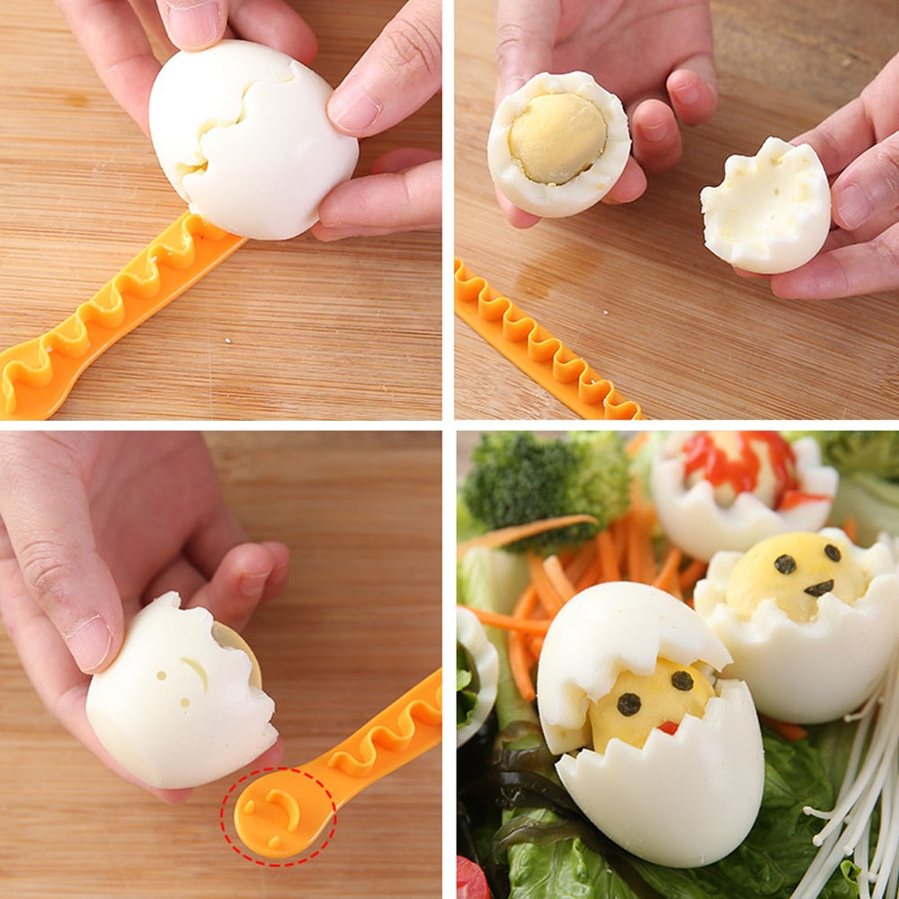 2 Pcs Boiled Eggs Cutter/Shaper