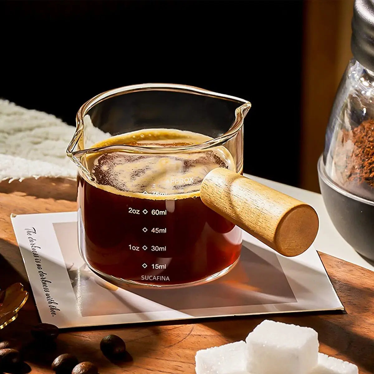 75ml Glass Espresso Measuring Cup With Handle