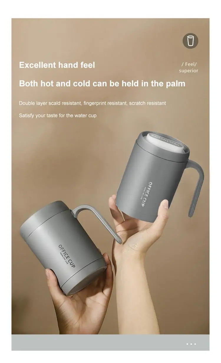 Grey 500 ML Covered Coffee Cup