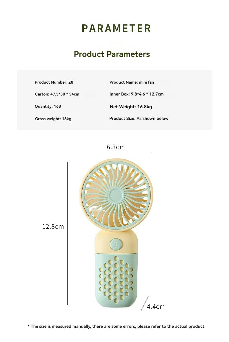 Portable Mini Pocket USB Charging Fan