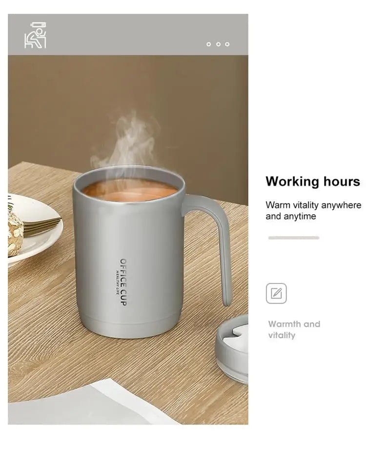 Grey 500 ML Covered Coffee Cup