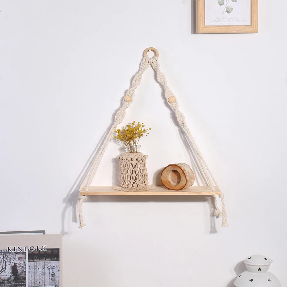Wall Hanging Shelf Boho Home Decor
