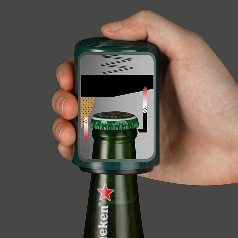 Stainless Steel Creative Magnetic Automatic Beer Bottle Opener