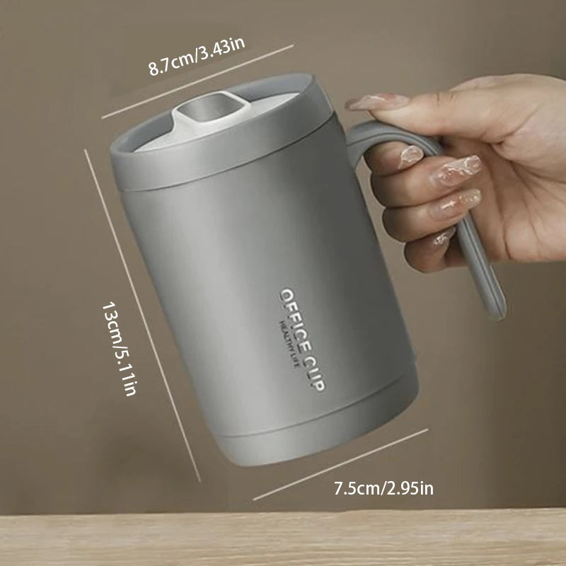 Grey 500 ML Covered Coffee Cup