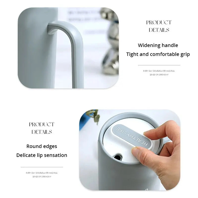 Grey 500 ML Covered Coffee Cup
