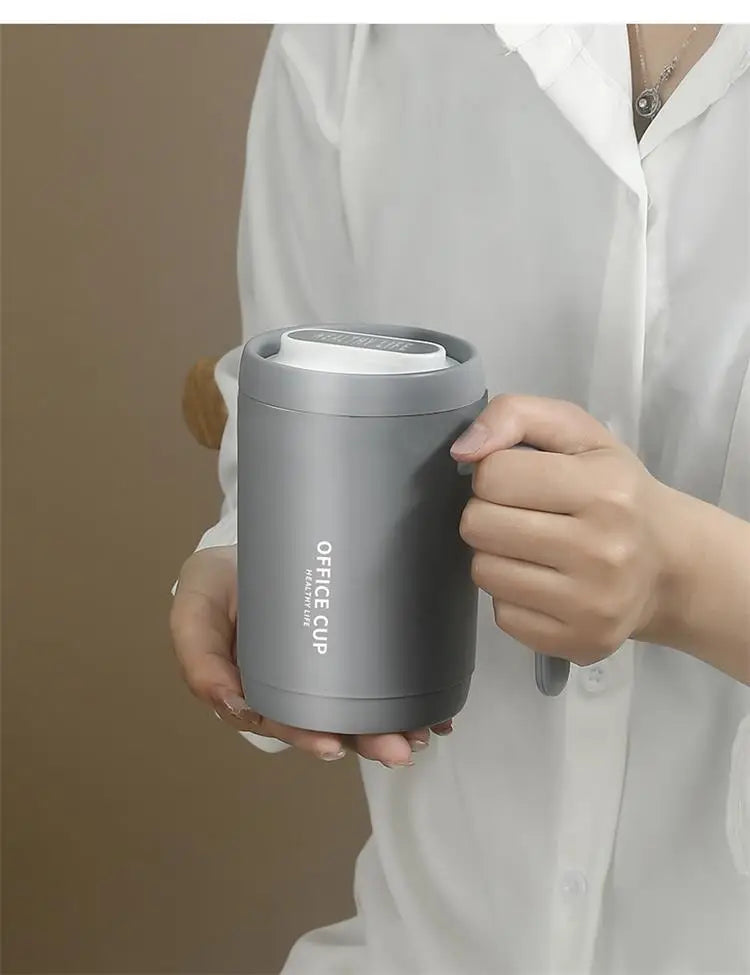 Grey 500 ML Covered Coffee Cup