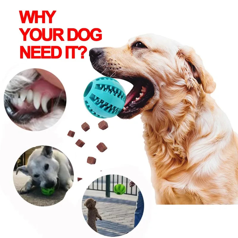 Dog Soft Interactive Elasticity Chew Ball Toy For Tooth Cleaning