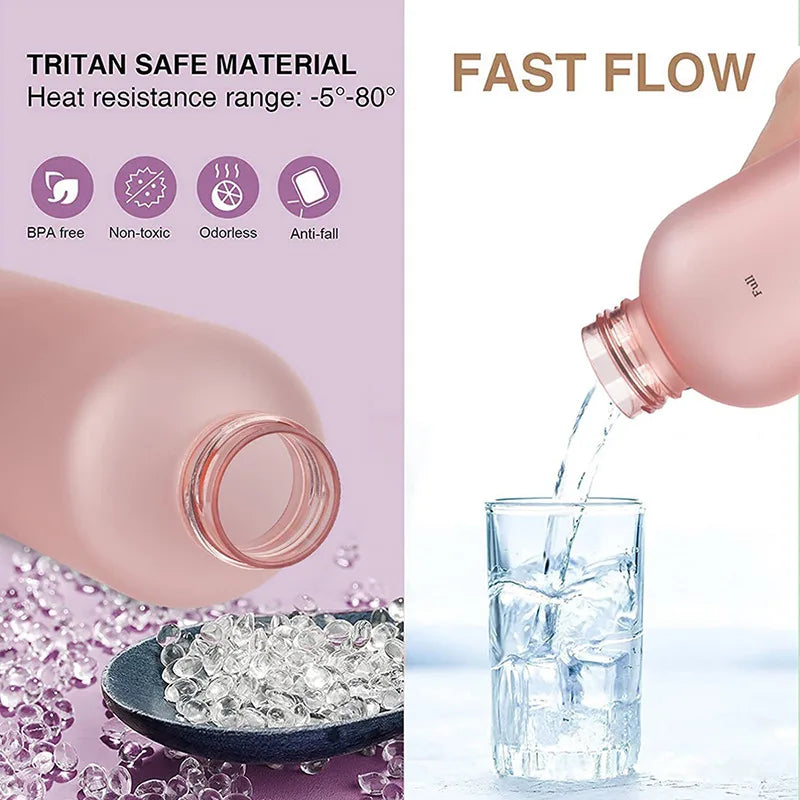 1L Motivational Reusable Leakproof BPA Free Frosted Plastic Water Bottle