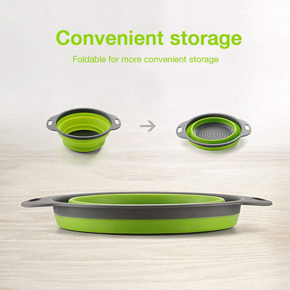 Silicone Folding Drain Fruit/Vegetable Washing Basket