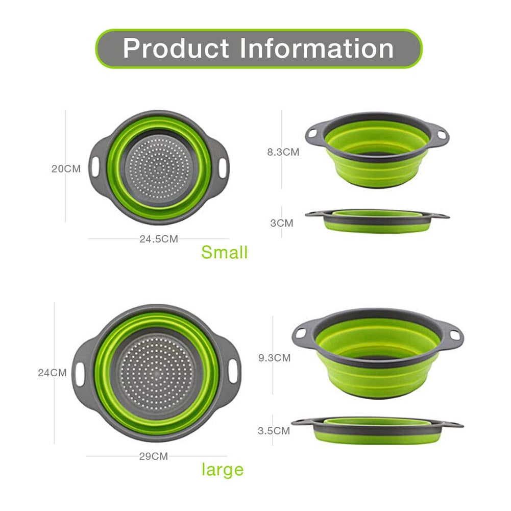 Silicone Folding Drain Fruit/Vegetable Washing Basket