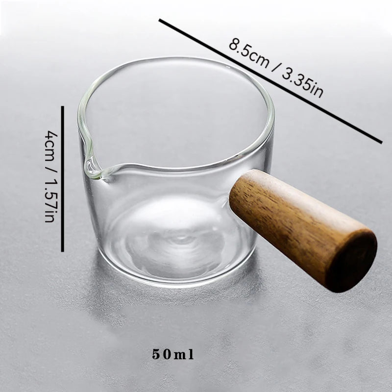 75ml Glass Espresso Measuring Cup With Handle