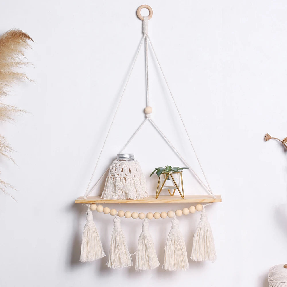 Wall Hanging Shelf Boho Home Decor