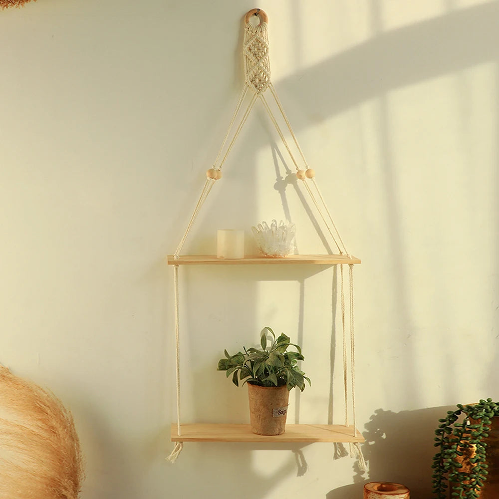 Wall Hanging Shelf Boho Home Decor