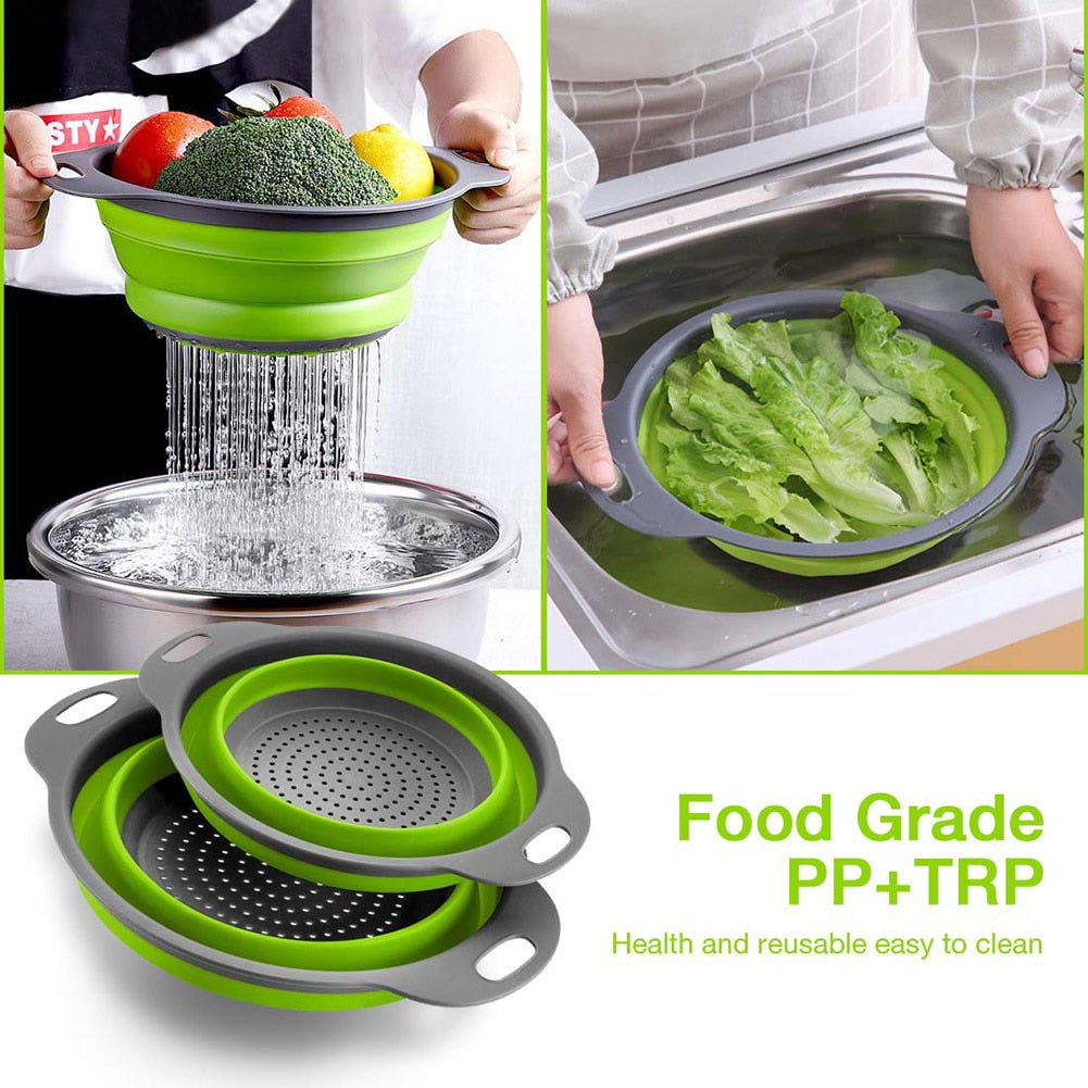 Silicone Folding Drain Fruit/Vegetable Washing Basket