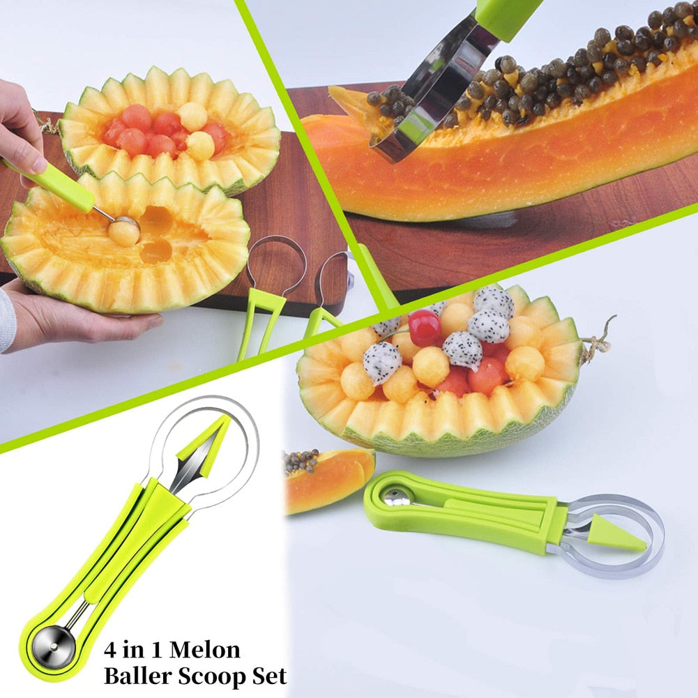4 in 1 Fruit Cutter Scoop/Carving Knife/ Dig & Separator