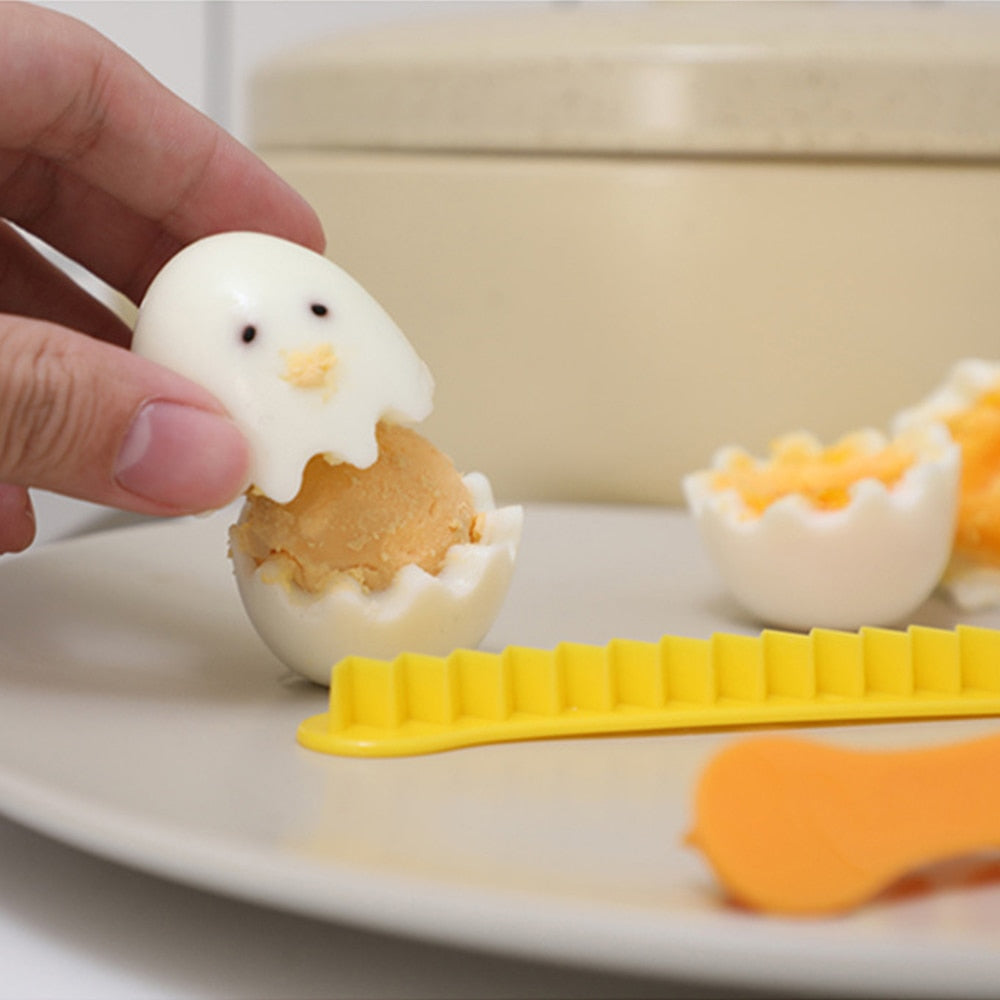 2 Pcs Boiled Eggs Cutter/Shaper