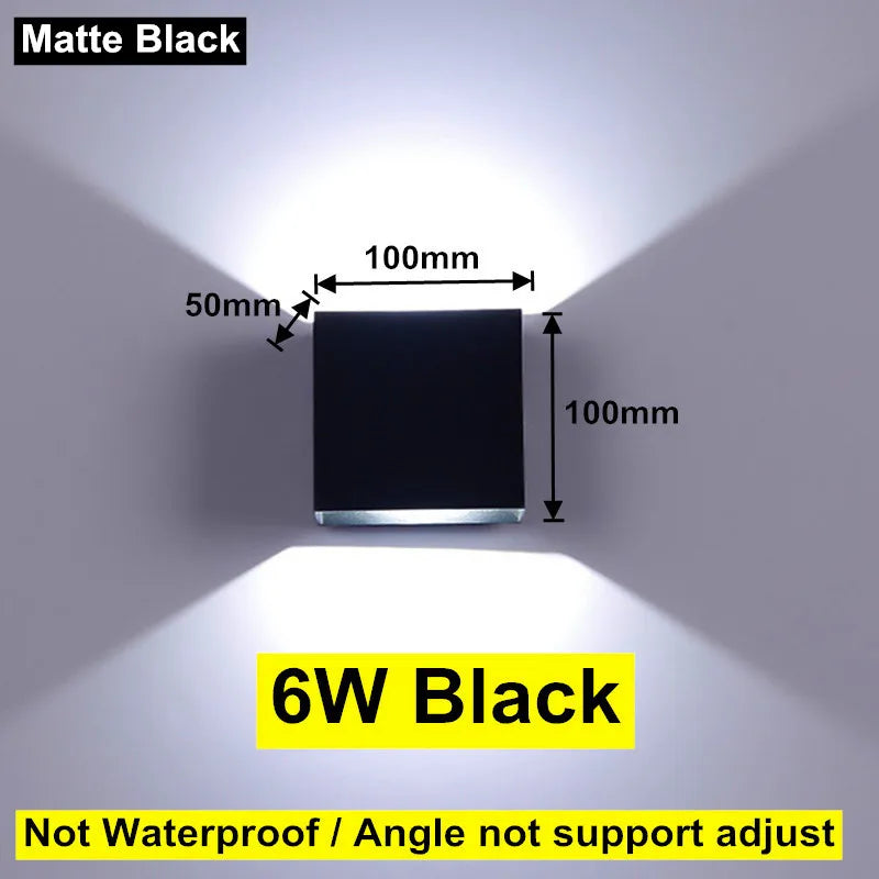 6W 12W Waterproof Surface Mounted LED Wall Light
