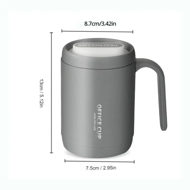 Grey 500 ML Covered Coffee Cup