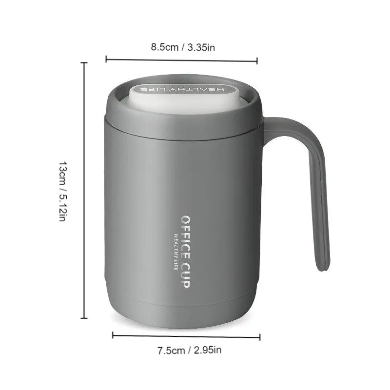 Grey 500 ML Covered Coffee Cup