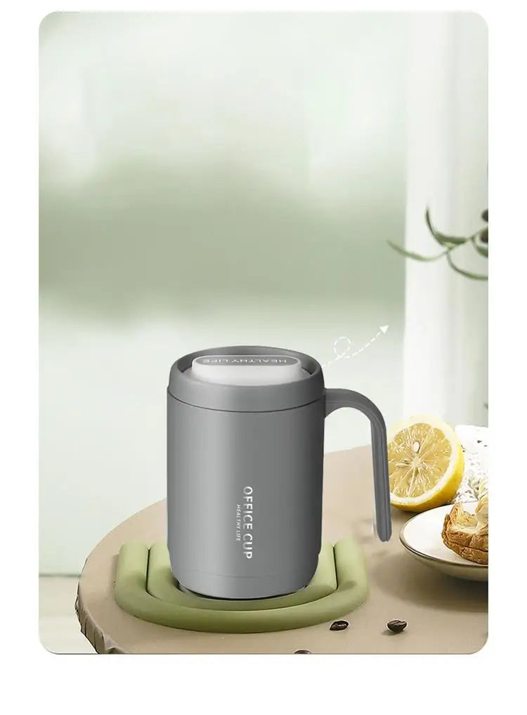 Grey 500 ML Covered Coffee Cup