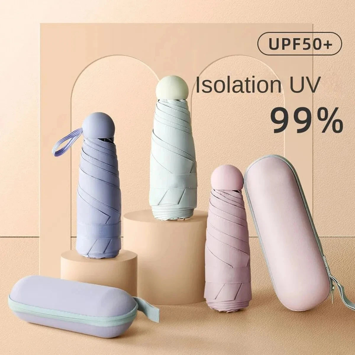 Small and Portable Capsule Umbrella & Sunshade