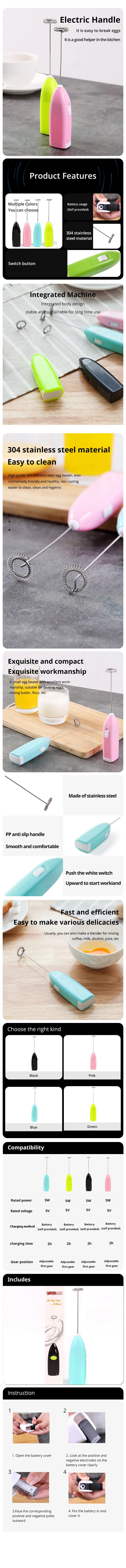Electric Stainless Steel Whisk