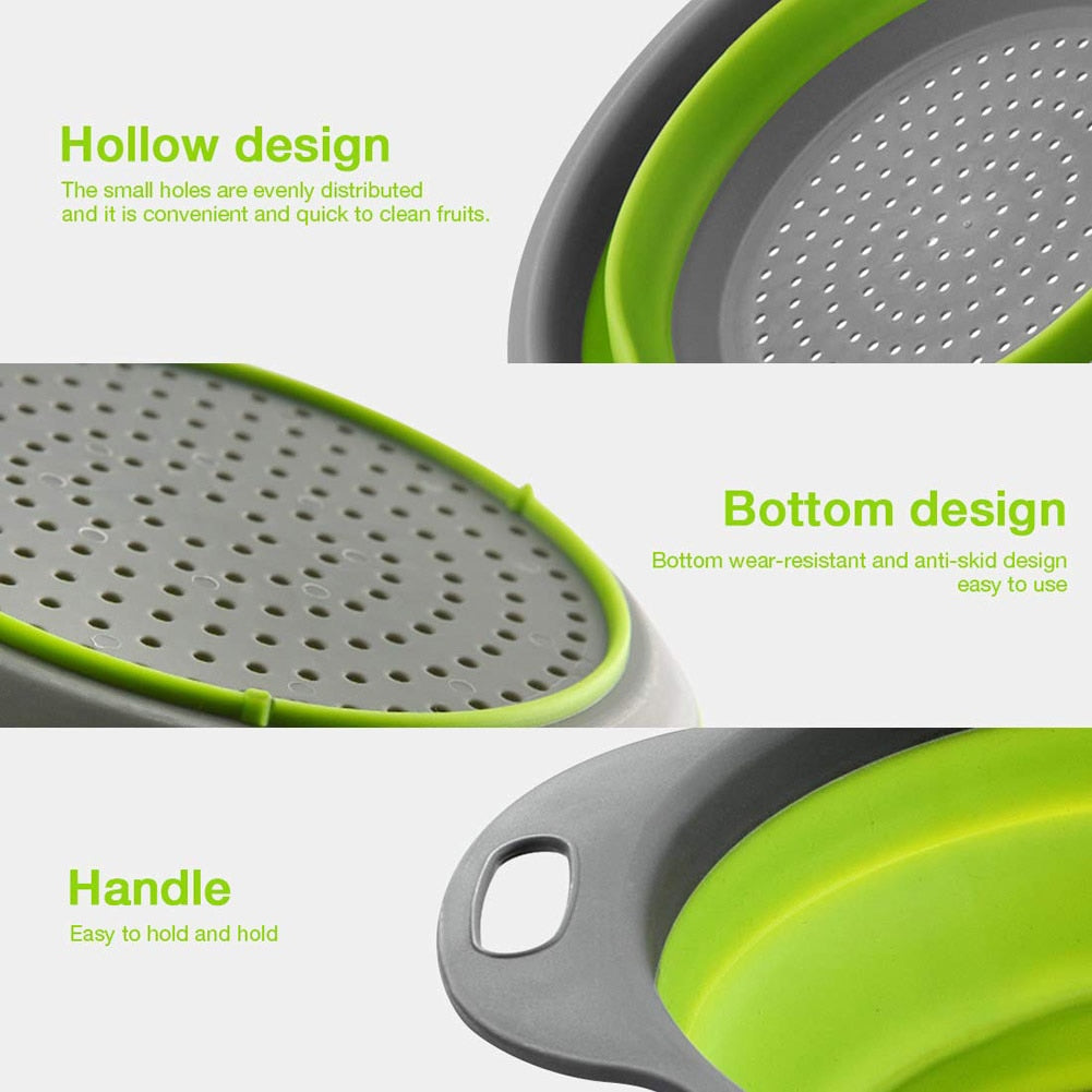 Silicone Folding Drain Fruit/Vegetable Washing Basket