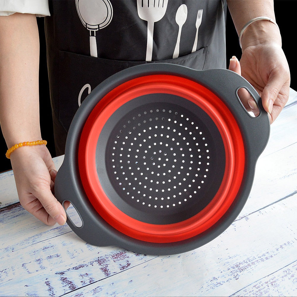 Silicone Folding Drain Fruit/Vegetable Washing Basket